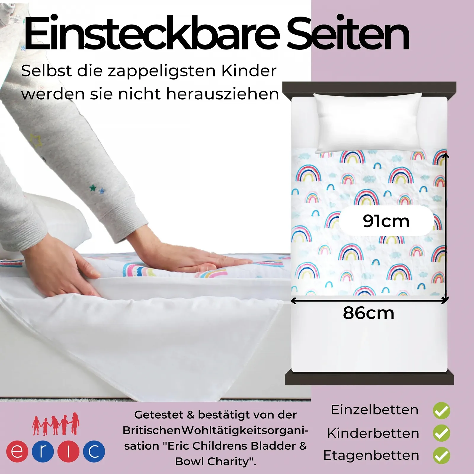 Водонепроникний Наматрацник для Ліжка для Дітей Односпальне, фото №3 Водонепроникний Наматрацник для Ліжка для Дітей Односпальне, фото №3