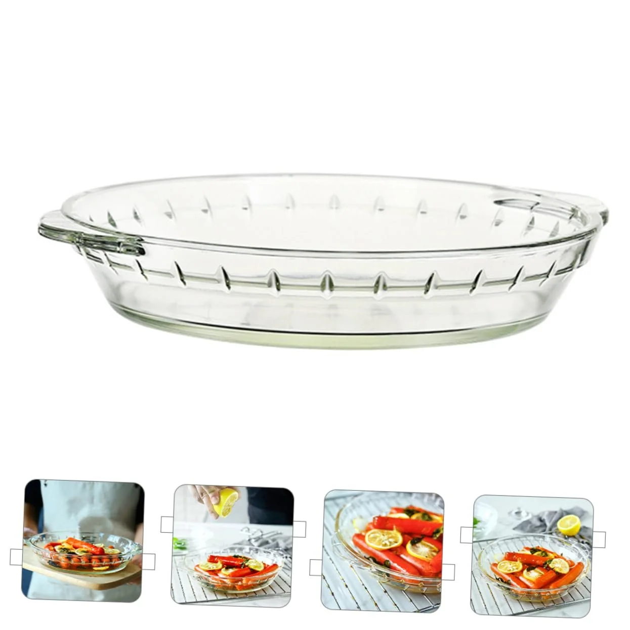 Форма для выпекания Luxshiny Стеклянная антипригарная с эргономичными ручками, фото №5