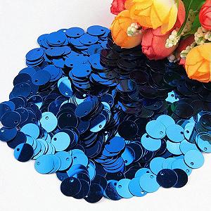 Блёстки Круглые Плоские Крупные 10 мм, 15 мм, 20 мм, 25 мм Синие (10 г, 60 шт в упаковке) - Фото 1