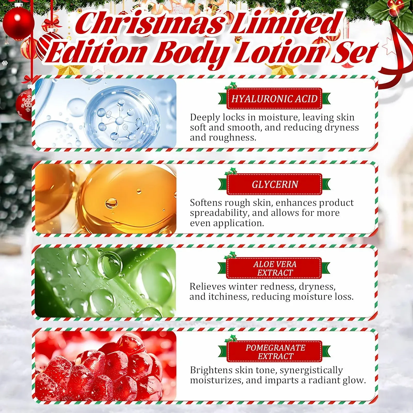 Лосьйон для тіла Жіночий Набір з 3 штук Гранат, Ши, Кокос, фото №2