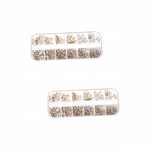 Стразы FRCOLOR Шампань для дизайна ногтей, украшения для маникюра, для творческого дизайна ногтей и изготовления ювелирных изделий - Фото 1