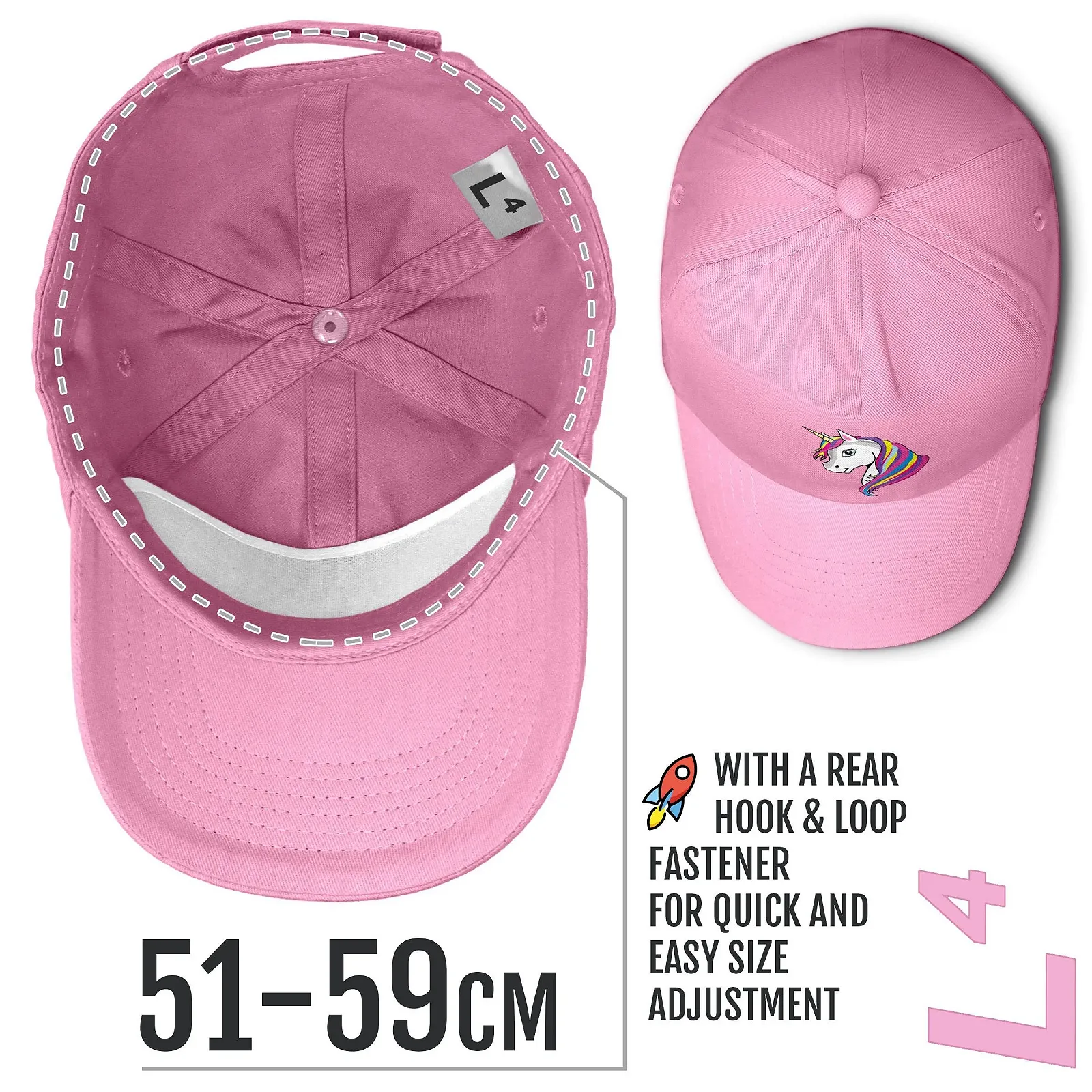 Бейсболка L4 Единорог Радужная Детская, фото №4