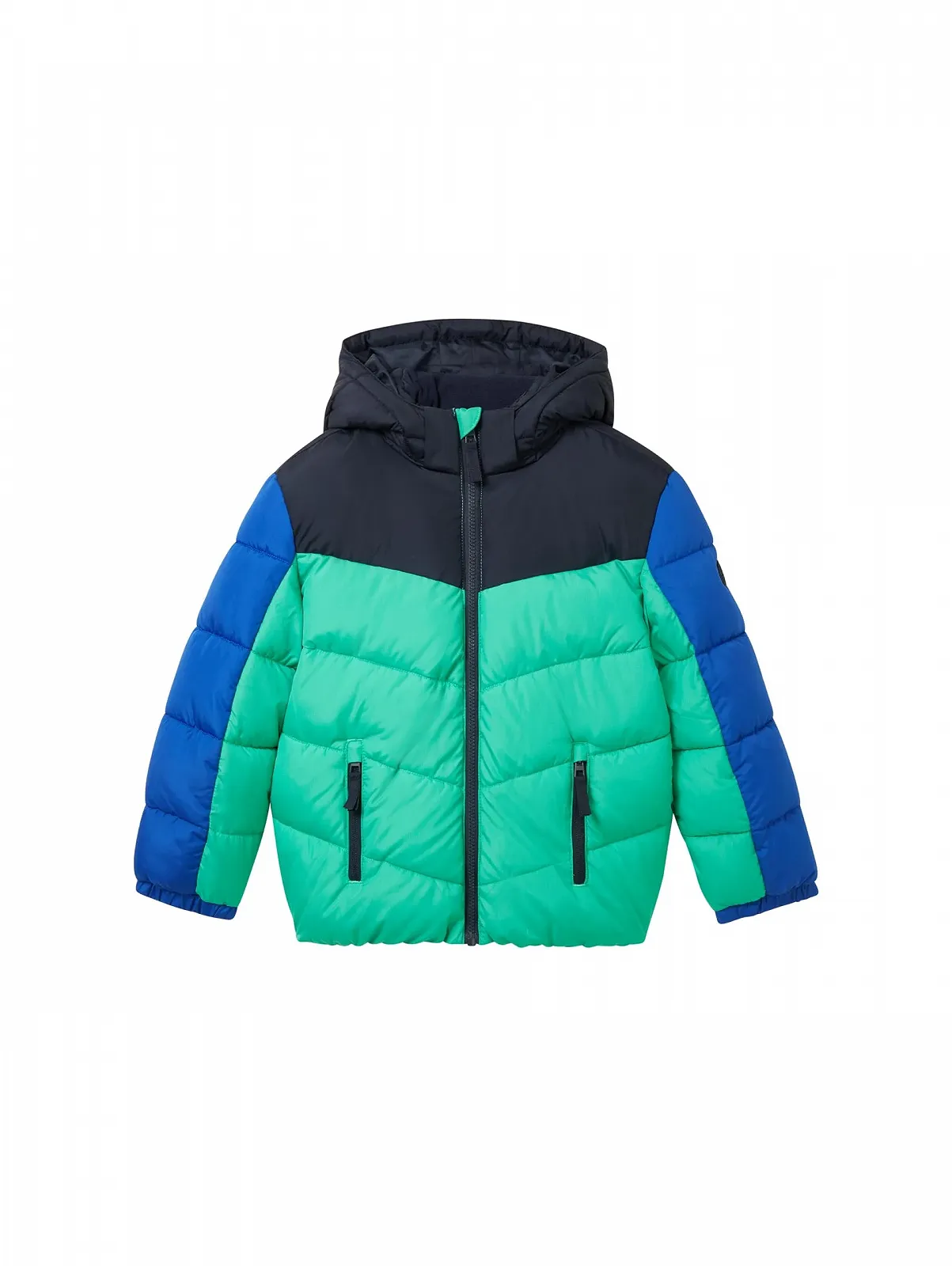 Зимова куртка TOM TAILOR для хлопчиків, кольоровий блок, з капюшоном, що знімається, фото №1