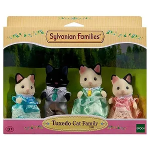 Ігровий набір Sylvanian Families 5181 Tuxedo Cat Family Родина смокінгових котів - Фото 1