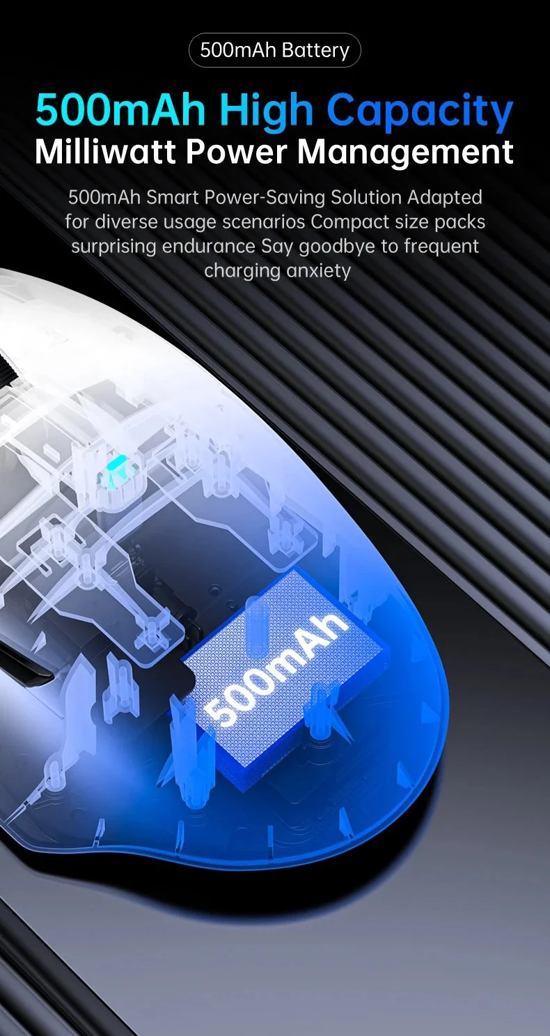 Миша Attack Shark V6 PAW3311 25000DPI 1000Гц White, фото №14