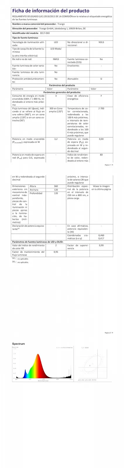Настільна лампа Trango 2017-03C LED IP44 бездротова сенсорна димована 3 W 2700 K Бежева, фото №12