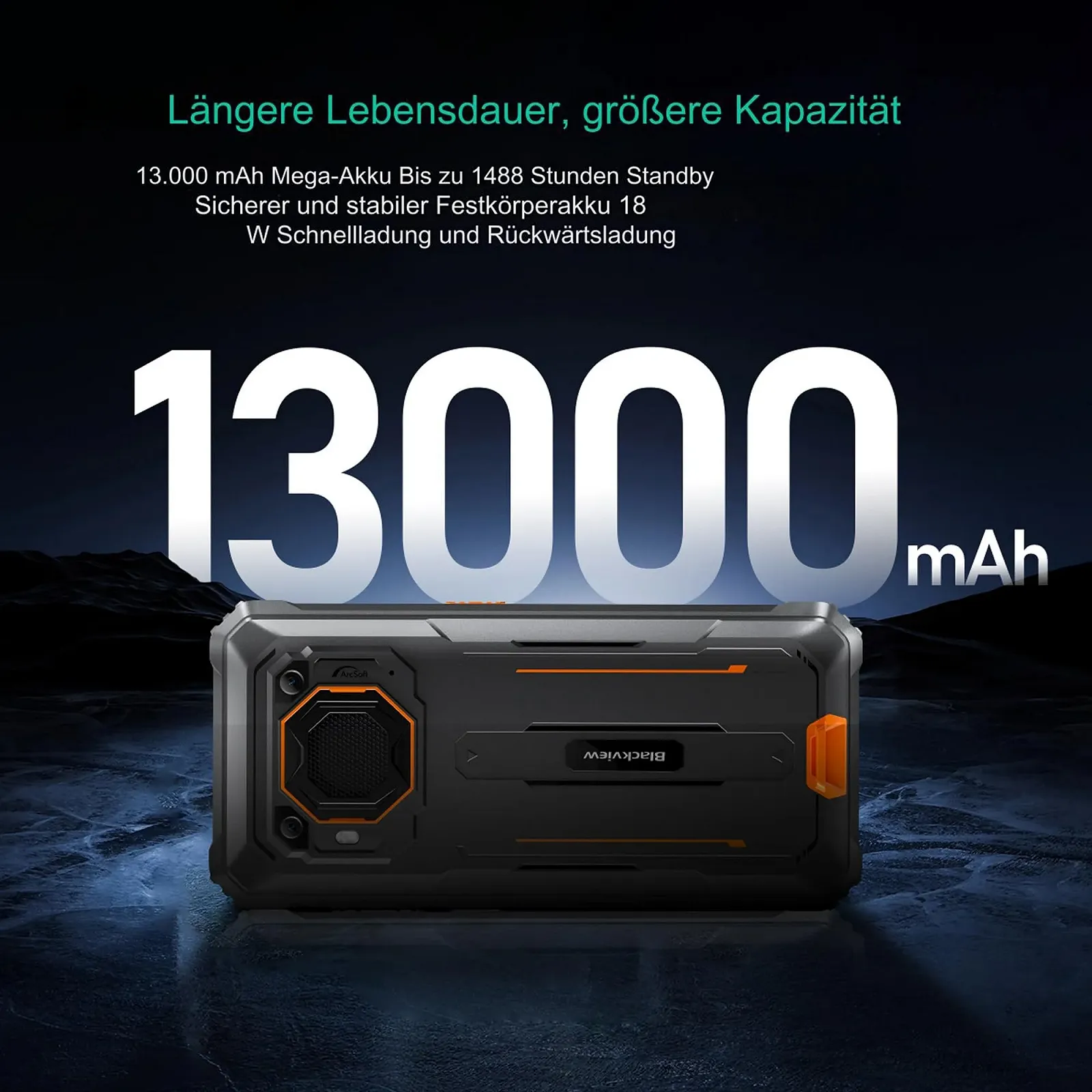 Защищенный смартфон Blackview BV6200 Pro 6.5" 4/128 ГБ MediaTek Helio P35 13000 мАч 13 МП Оранжевый, фото №5