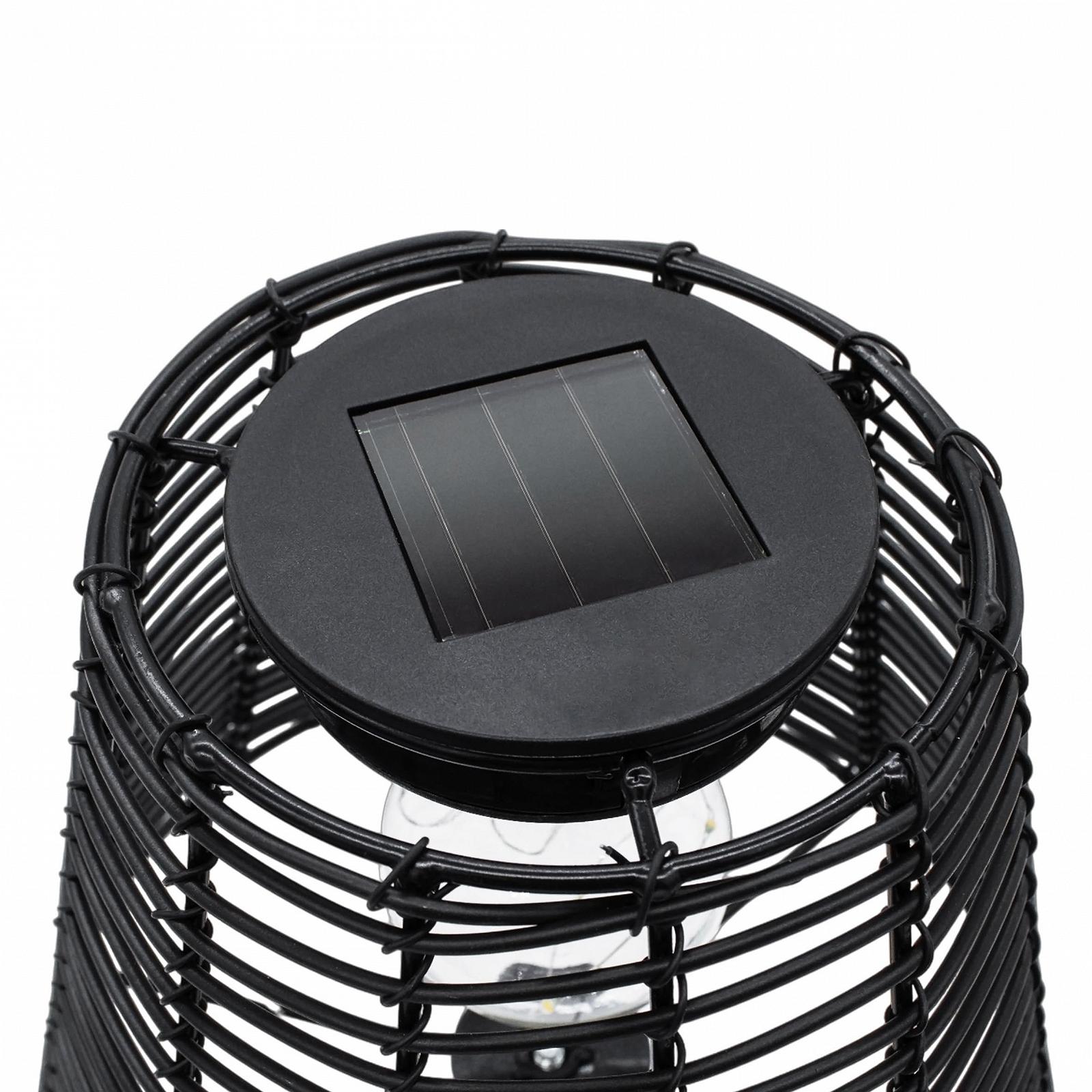Настільна лампа Spetebo Solar Rattan Look LED 33 x 20 см Чорний, фото №4