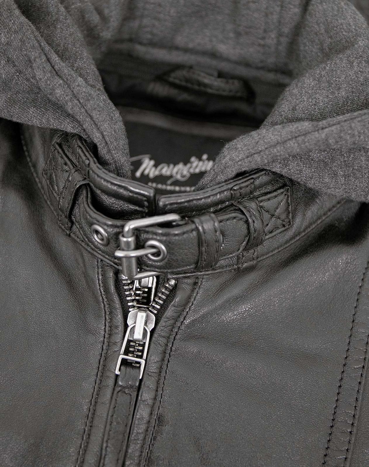 Женская Кожаная Куртка Gipsy Nappa Hood Lamb Черная, фото №9