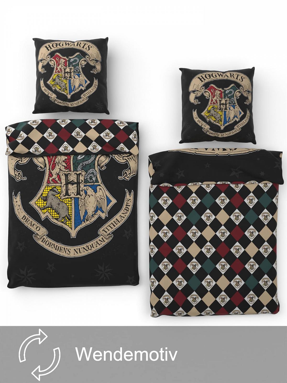 Постільна білизна SkyBrands Harry Potter 135 x 200 см, наволочка 80 x 80 см, двосторонній комплект, бавовна, Hogwarts, біло-бежево-червоно-коричневий, фото №6