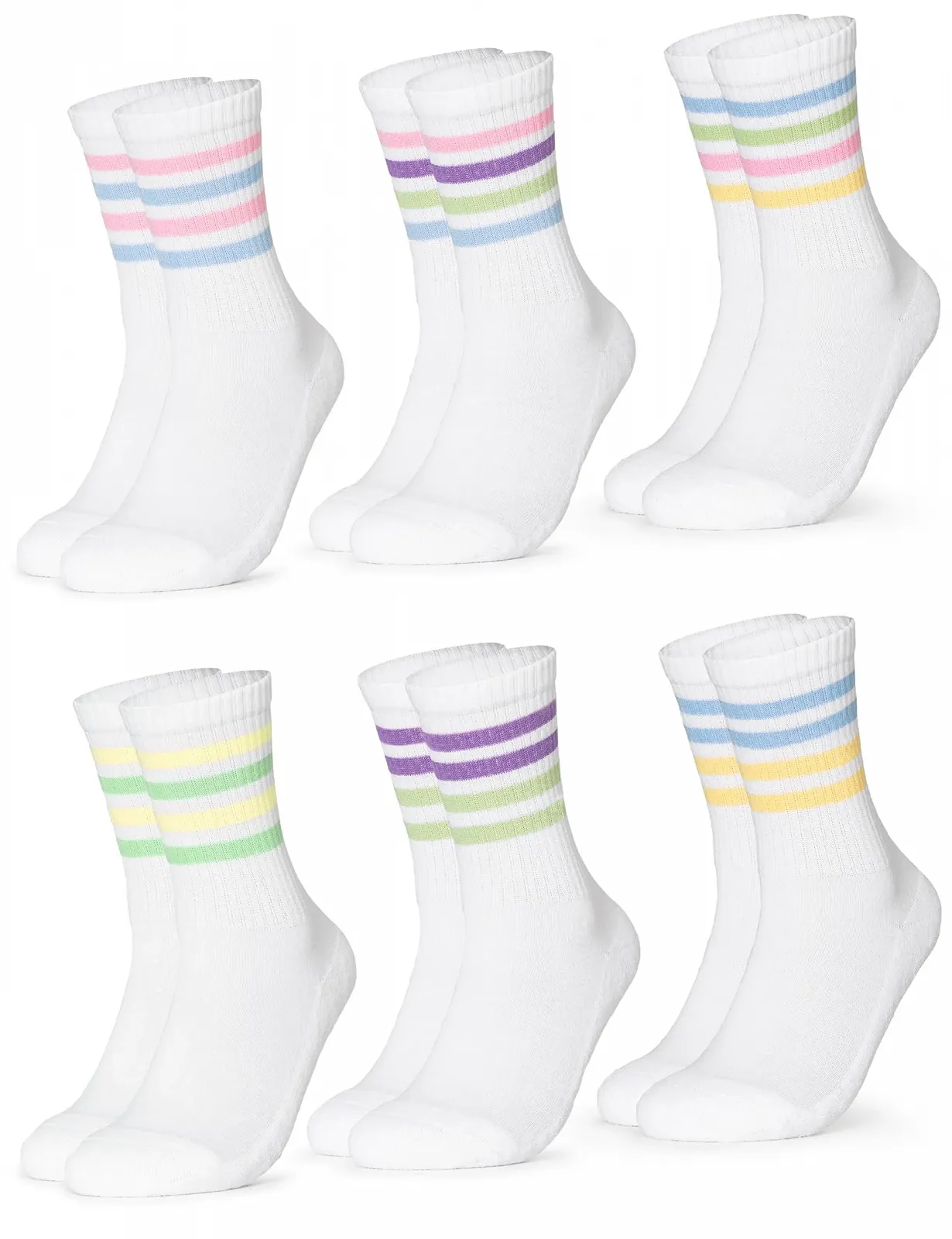 Носки теннисные Occulto женские Retro 80% хлопок Набор из 6 (Модель: Steffi), фото №1 Носки теннисные Occulto женские Retro 80% хлопок Набор из 6 (Модель: Steffi), фото №1