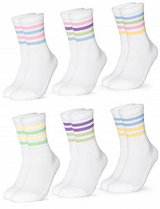 Носки теннисные Occulto женские Retro 80% хлопок Набор из 6 (Модель: Steffi) - Фото 1
