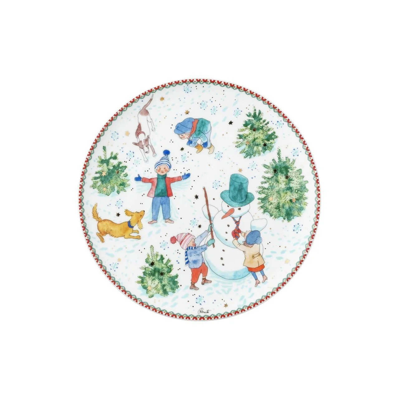 Тарелка Hutschenreuther Christmas Collection 2025 "Рождественские игры" плоская 22 см, фото №2