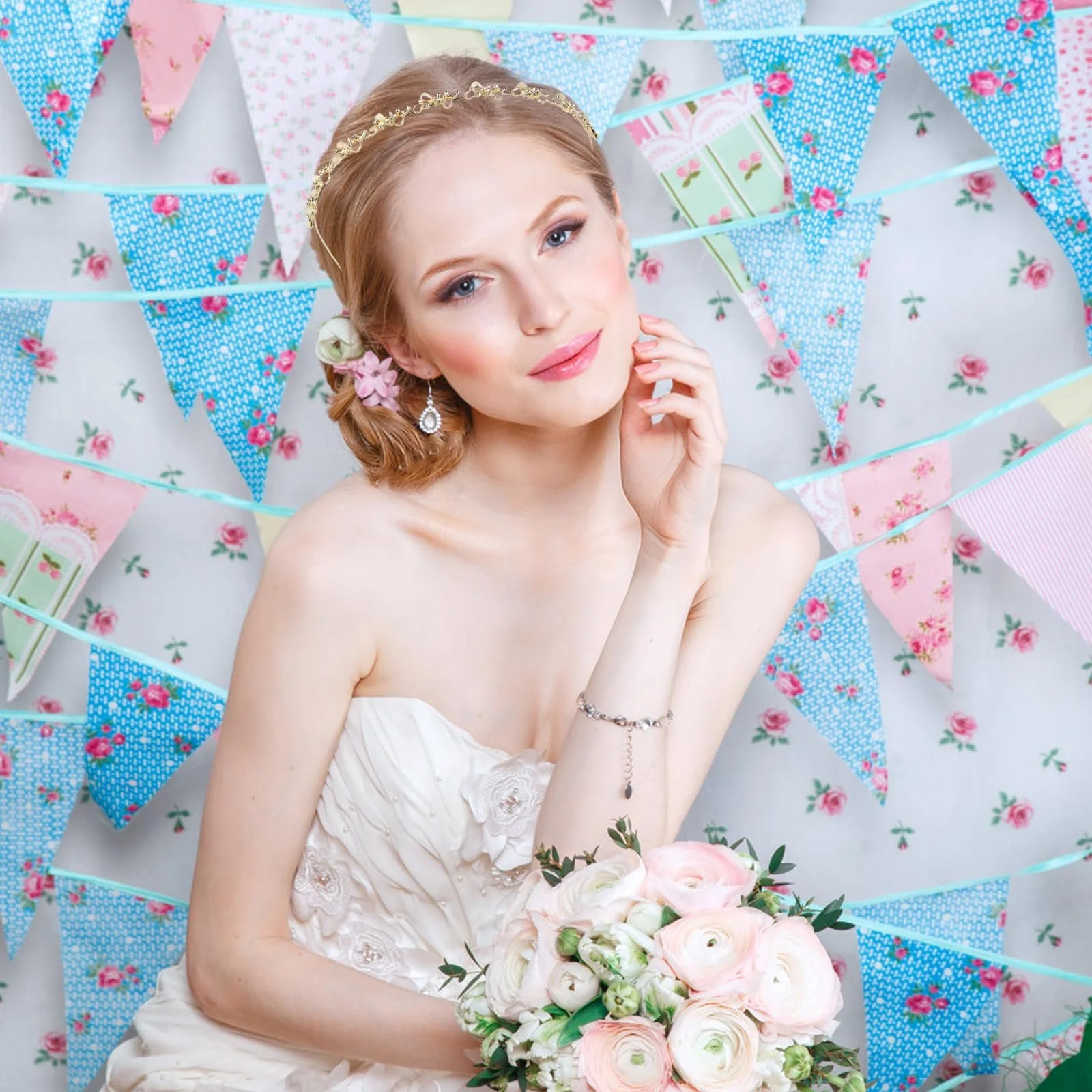 Золотой обруч для волос., фото №4