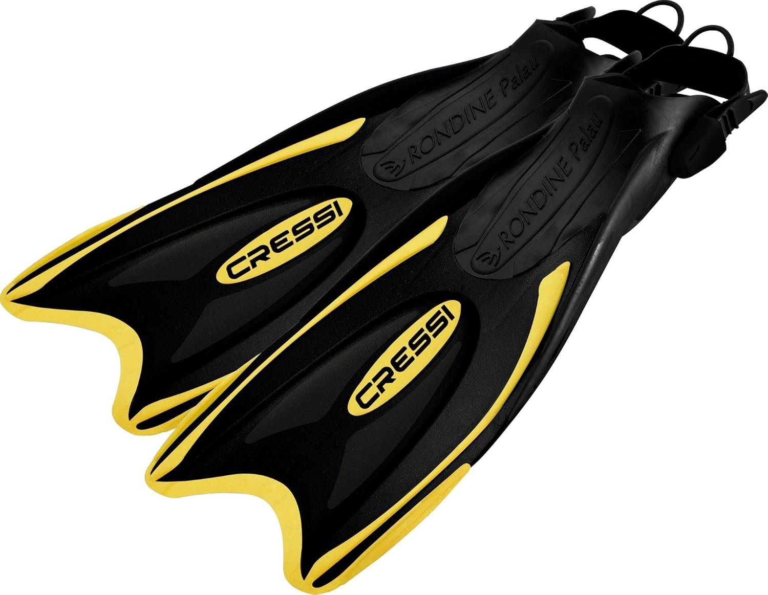 Ласти для снорклінгу Cressi Palau Black/Yellow, фото №1