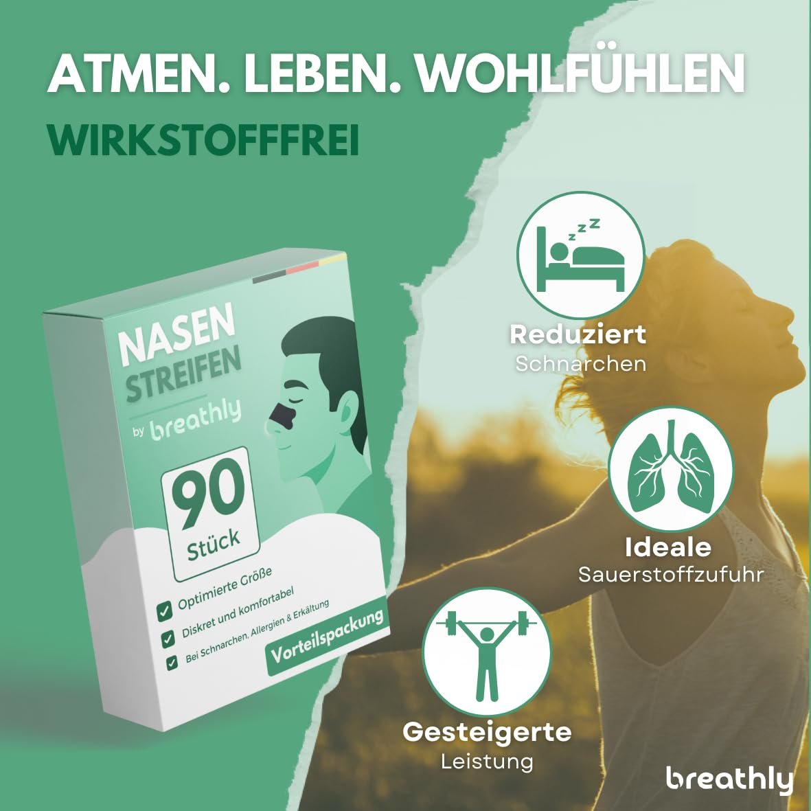 Назальні пластирі Чорні, Надміцна фіксація, 90 шт, Проти хропіння, Покращує якість сну, фото №6