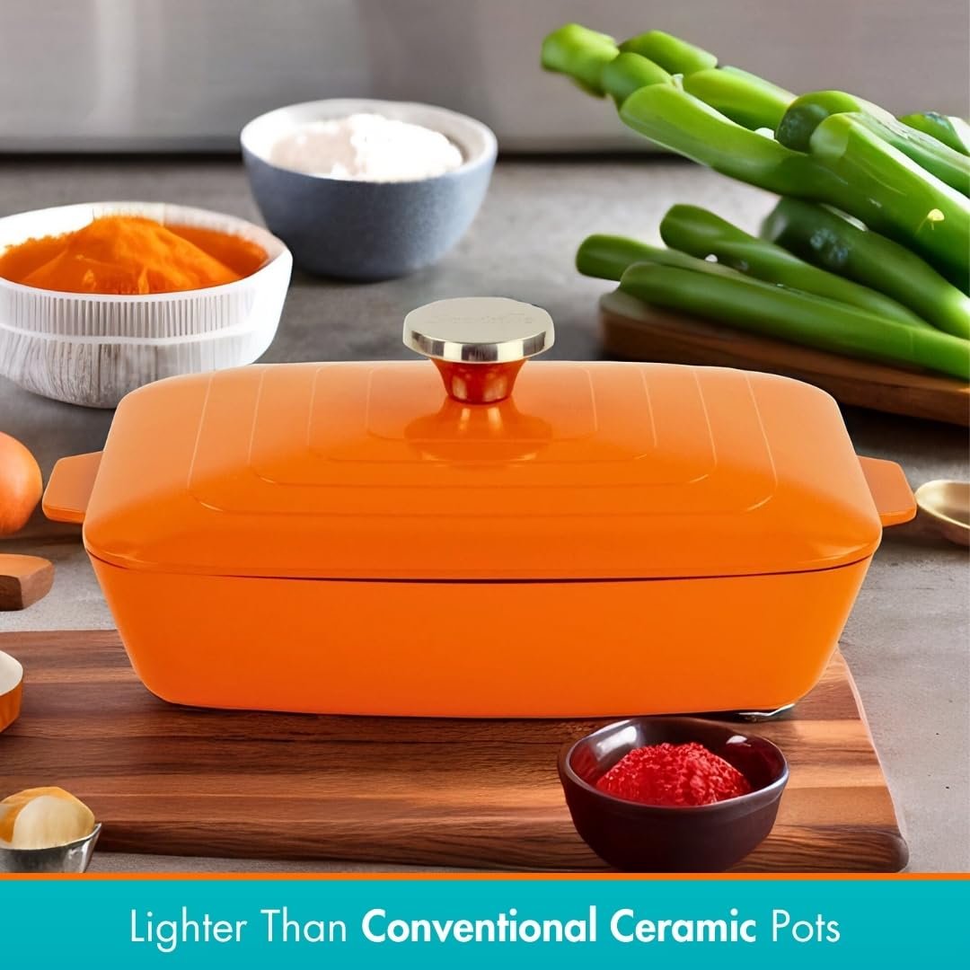 Гусятниця Scoville Expert Neverstick+ прямокутна з кришкою 26 см помаранчева, фото №6 Гусятниця Scoville Expert Neverstick+ прямокутна з кришкою 26 см помаранчева, фото №6