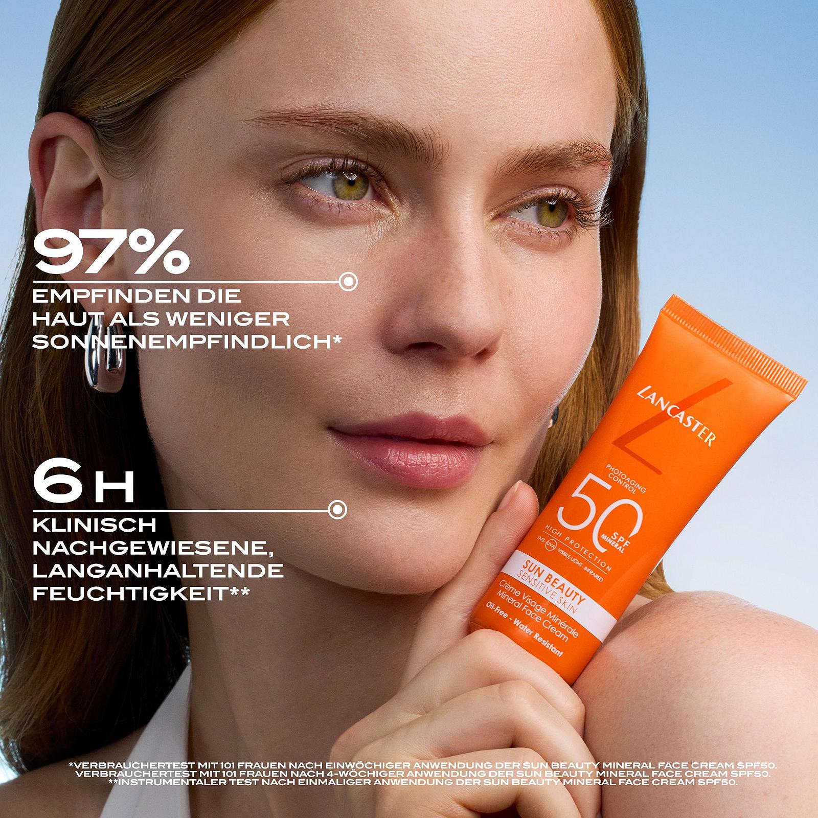 Мінеральний крем для обличчя Lancaster Sun Beauty Sensitive Skin SPF50, 50 мл, фото №6