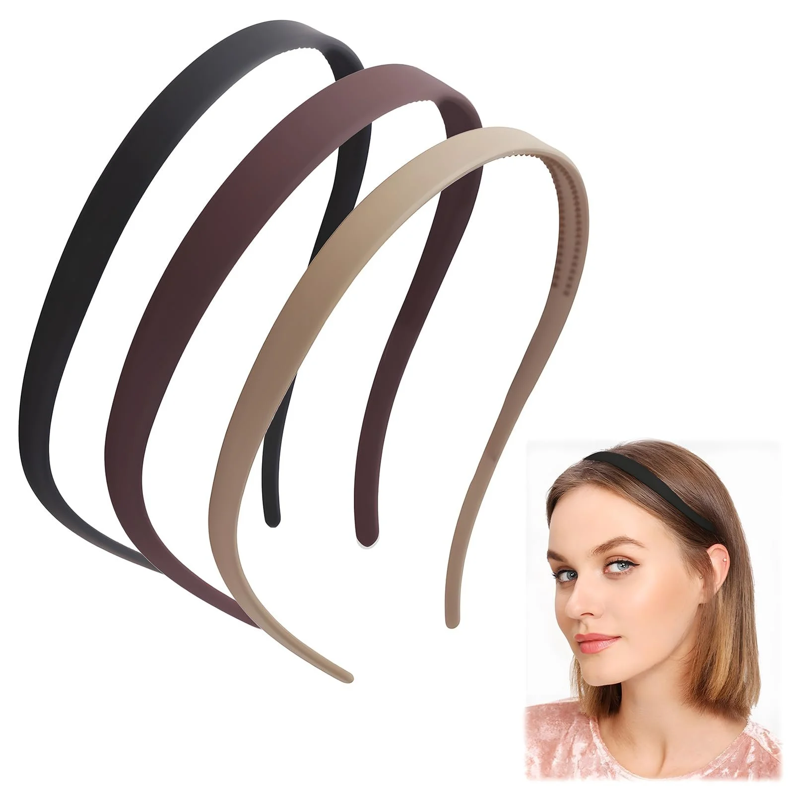 Обруч Зигзаг с клипсами, 3 шт., для женщин, фото №1