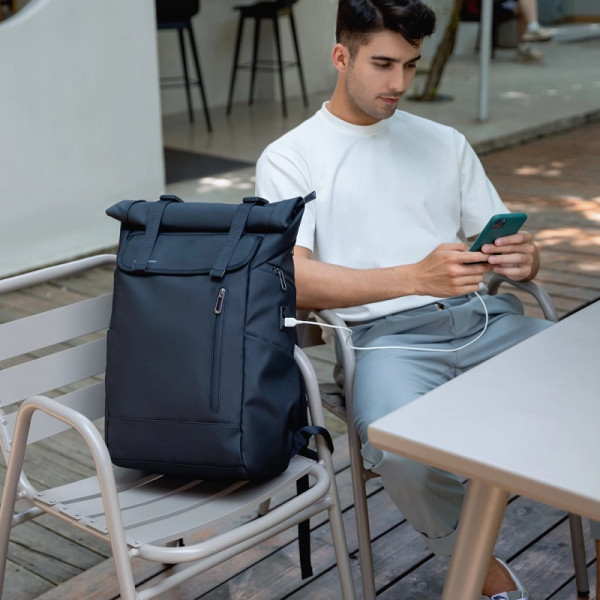 Рюкзак городской Mark Ryden 2908 20-29л с отсеком для ноутбука 17,3" и USB Black 16269, фото №4