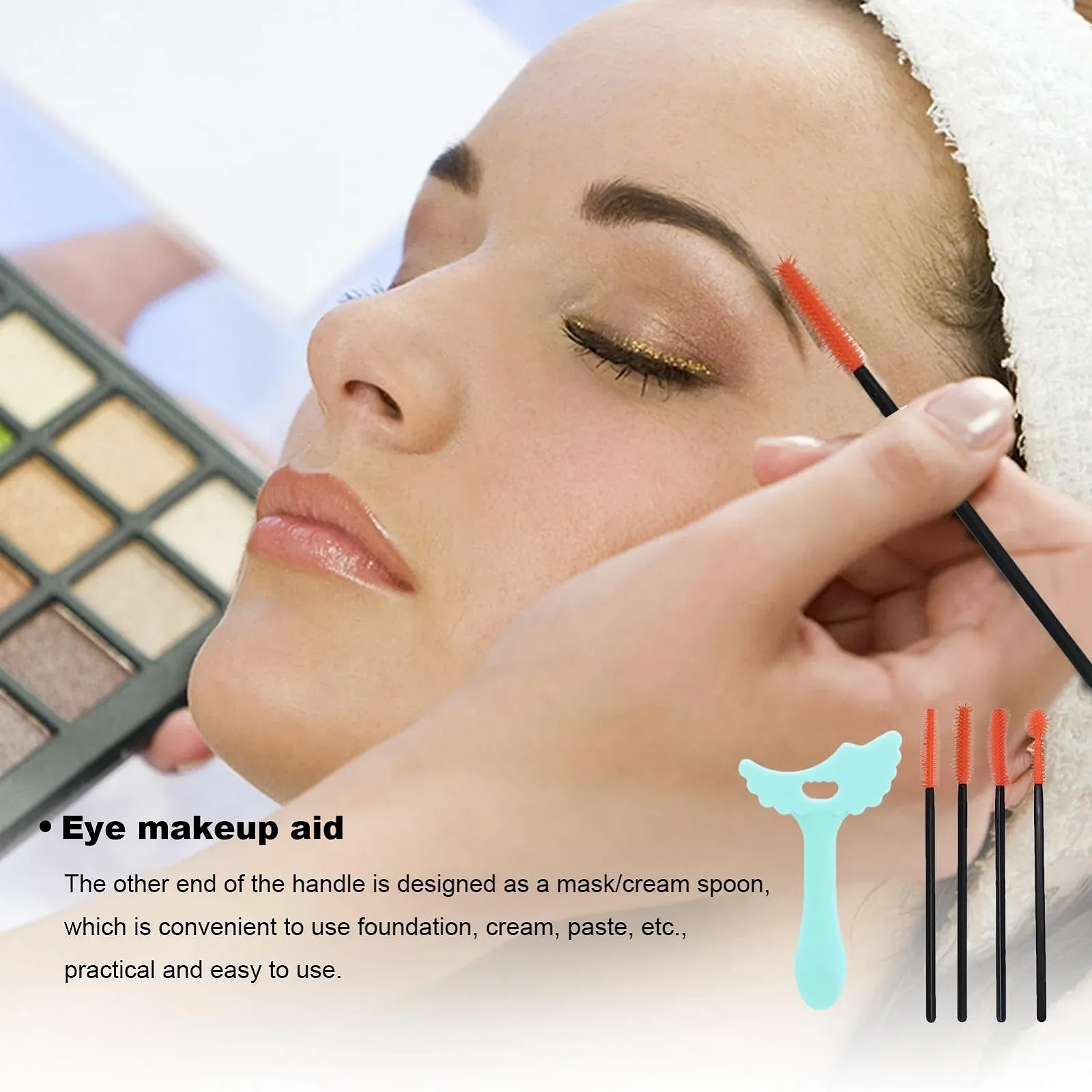 Шаблон для макіяжу Silikon Маскара, ергономічна ручка, інструмент для макіяжу, фото №3