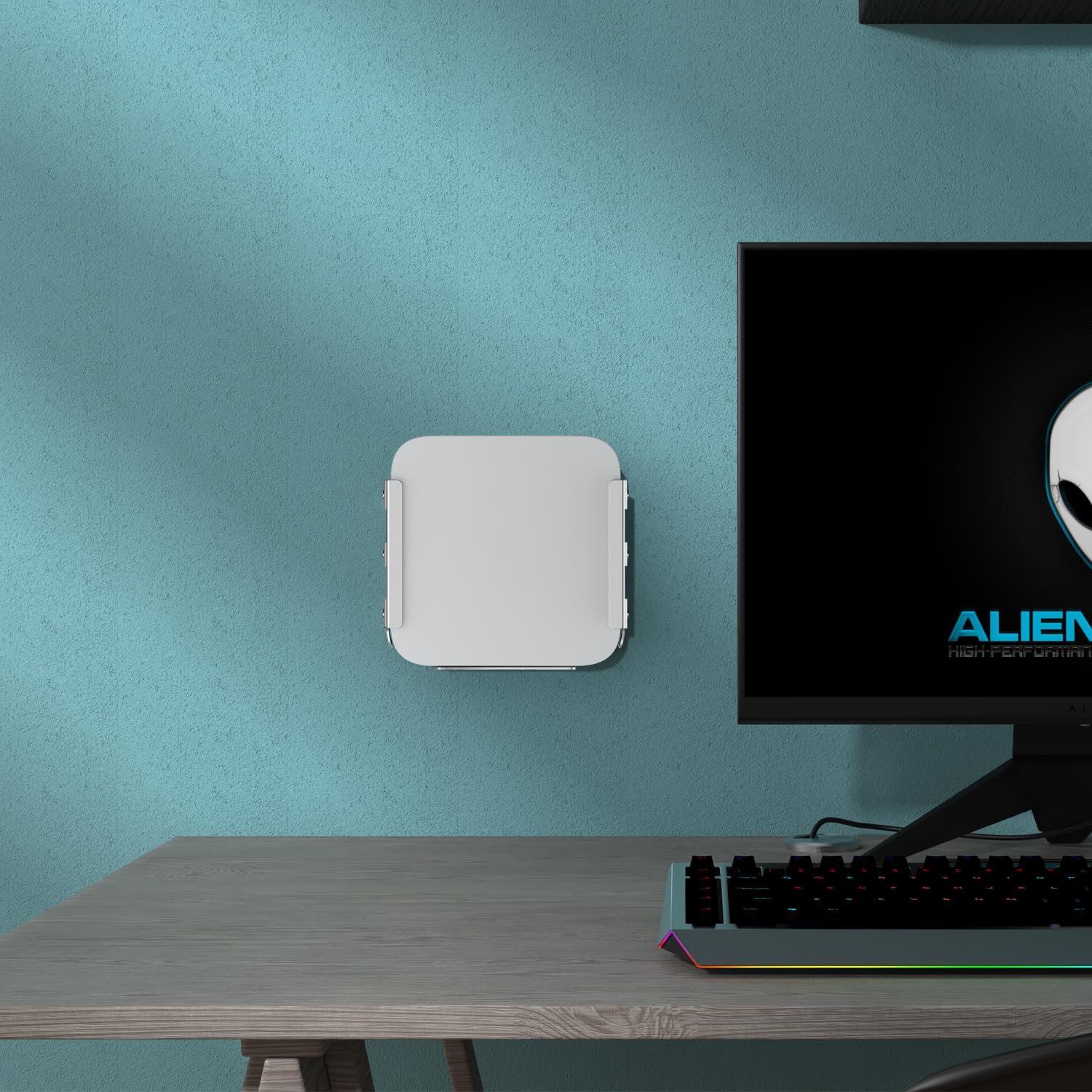 Подставка для ноутбука JEMACHE с охлаждением для Mac Studio M2 M1 Max, Ultra с отверстием VESA, серебристый, фото №6