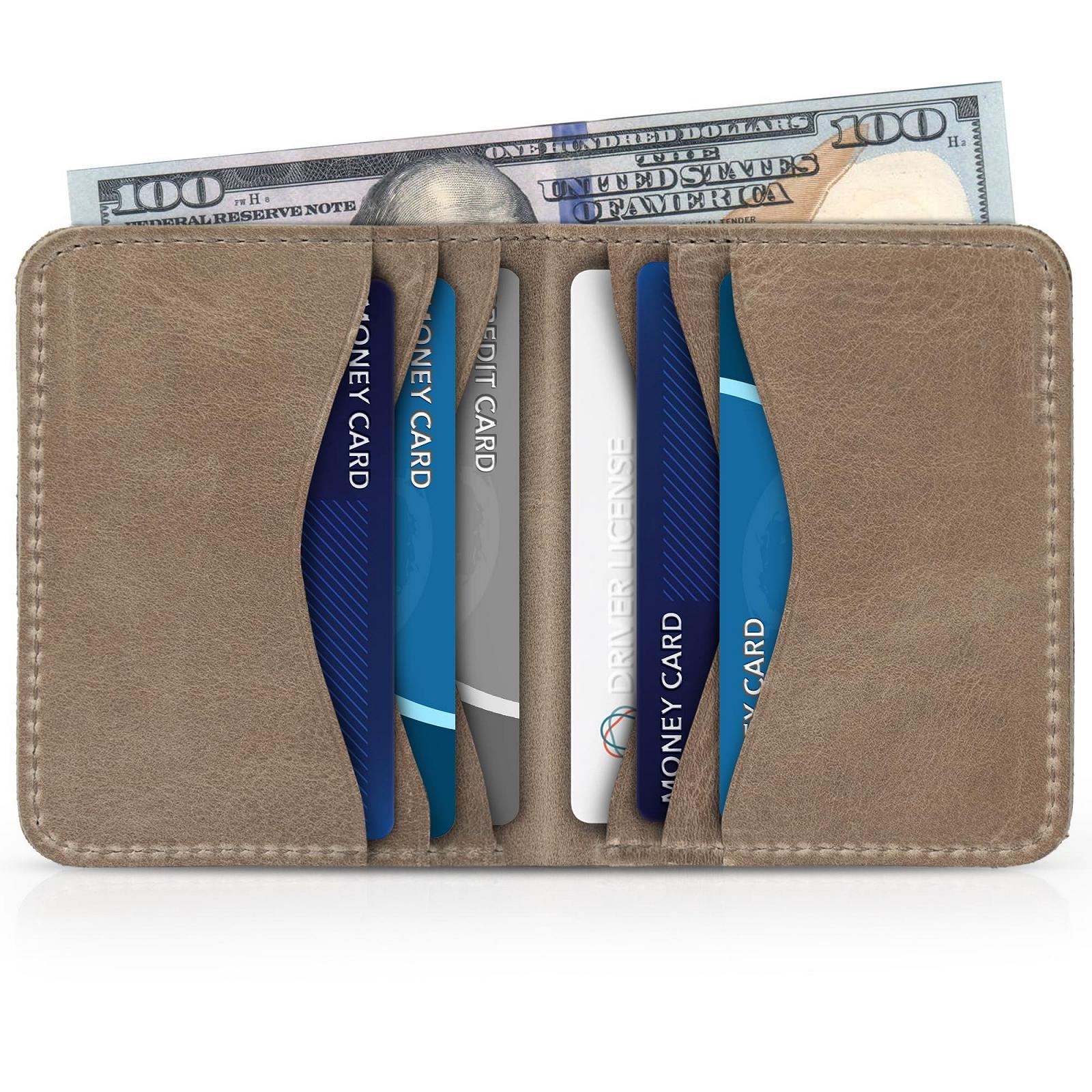 Кошелек Бифолд Otto Angelino Ultra Slim из натуральной кожи - Унисекс, фото №1