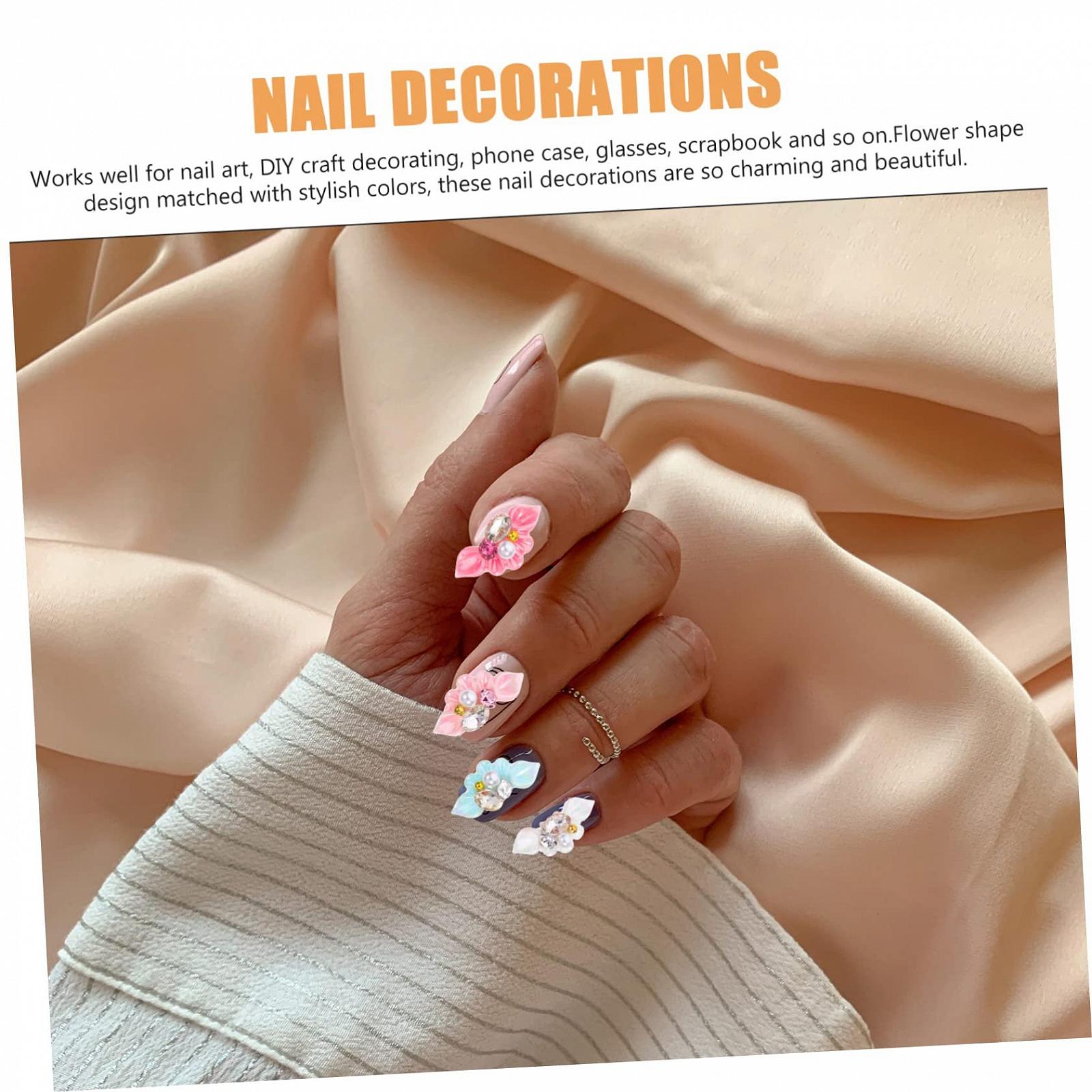Украшения для ногтей Housoutil 20 шт Объемный цветочный дизайн Украшения для ногтей Для рукоделия, фото №8