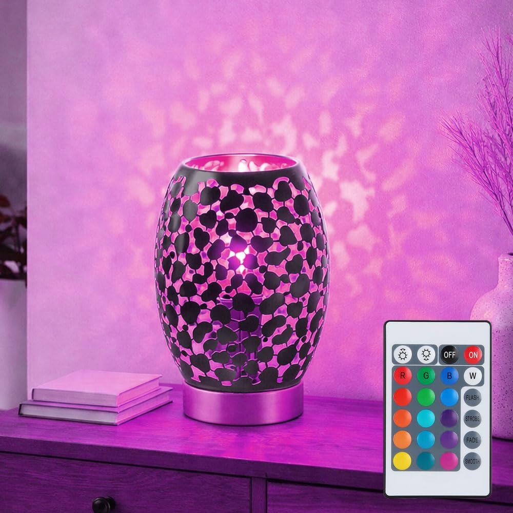 Настольная лампа RGB LED металлическая с пультом диммируемая 8,5 Вт 806 лм 15x23 см Черно-золотая, фото №2