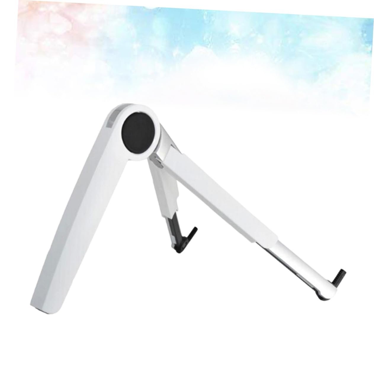 Подставка для ноутбука треугольная алюминиевая складная регулируемая стабильная подставка для охлаждения ноутбука держатель для планшета белая, фото №3