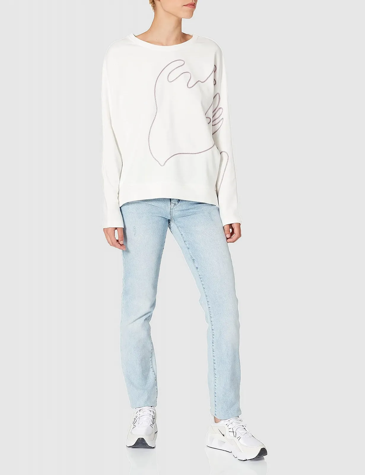 Женский свитер MAVI EMBROIDERY SWEATER Antique White - L, фото №2