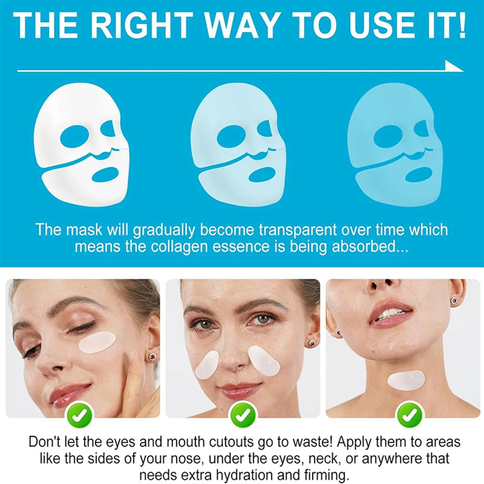 Маска Колагенова Organic, 4 шт, Зволоження, Підвищення пружності, Для всіх типів шкіри, фото №4 Маска Колагенова Organic, 4 шт, Зволоження, Підвищення пружності, Для всіх типів шкіри, фото №4