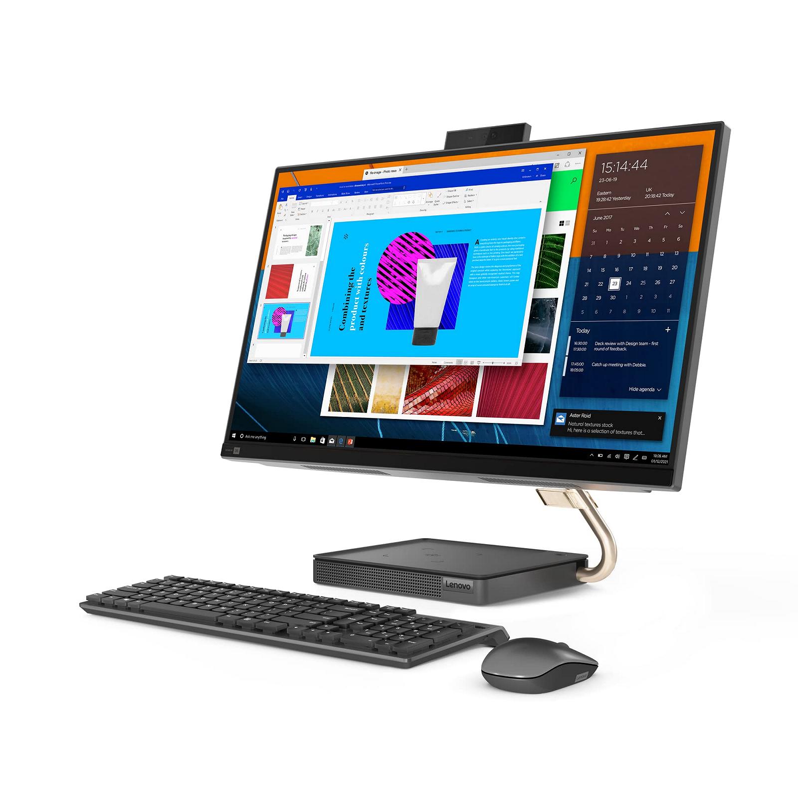 Все-в-одном Lenovo IdeaCentre 5i 27 Inch QHD Intel Core i5-11400T 16GB 512GB SSD NVIDIA GeForce RTX 3050 Win11 Home Серый QWERTZ Клавиатура и мышь, фото №3