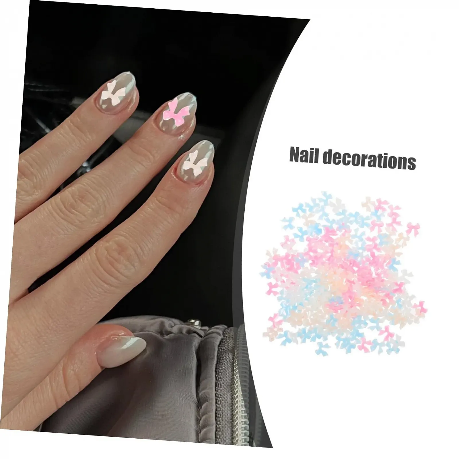 Украшения для ногтей FRCOLOR 200 шт., смоляные бантики, украшения для маникюра, фото №4