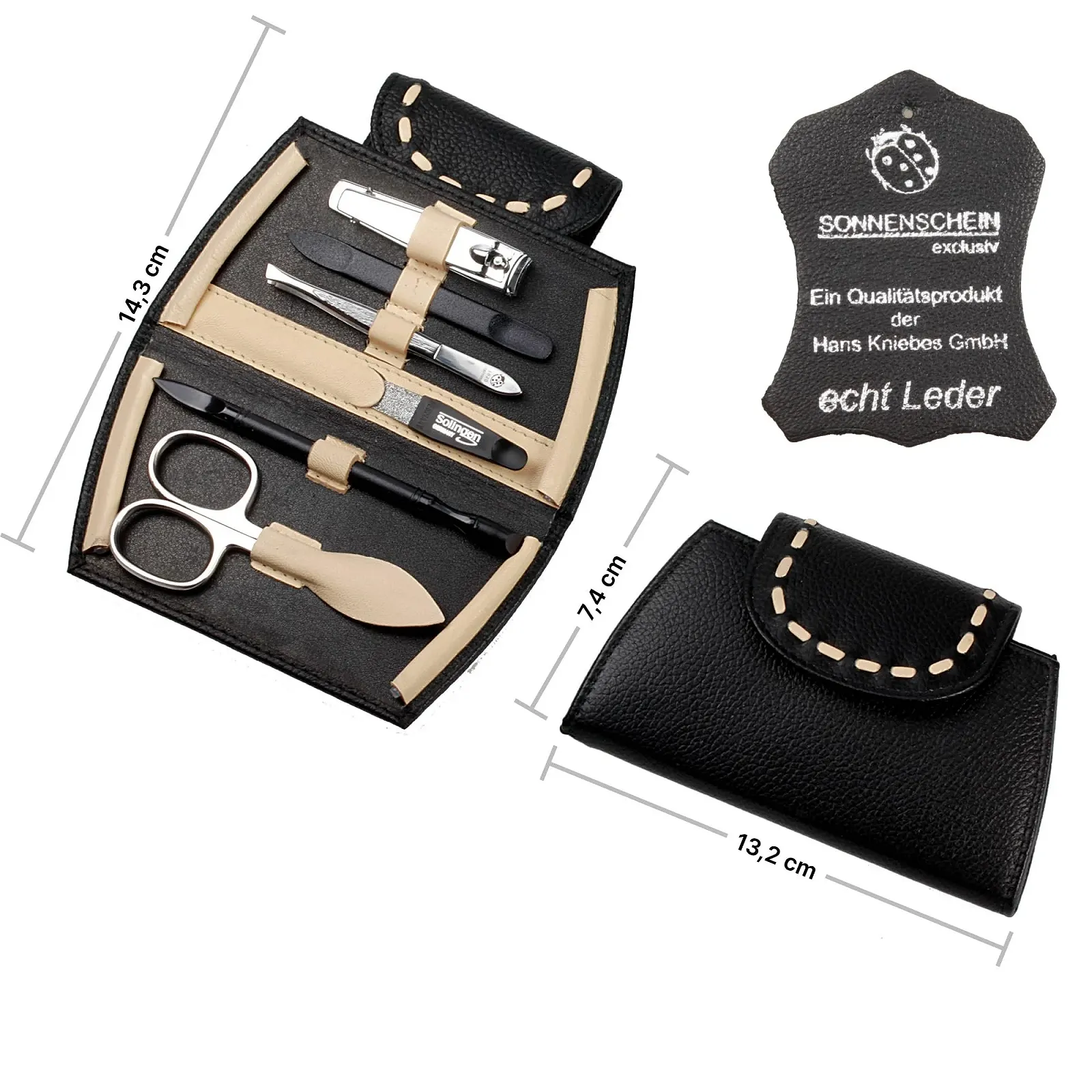 Набір для манікюру Sonnenschein by Hans Kniebes 6 предметів Чорний/Бежевий, фото №6 Набір для манікюру Sonnenschein by Hans Kniebes 6 предметів Чорний/Бежевий, фото №6