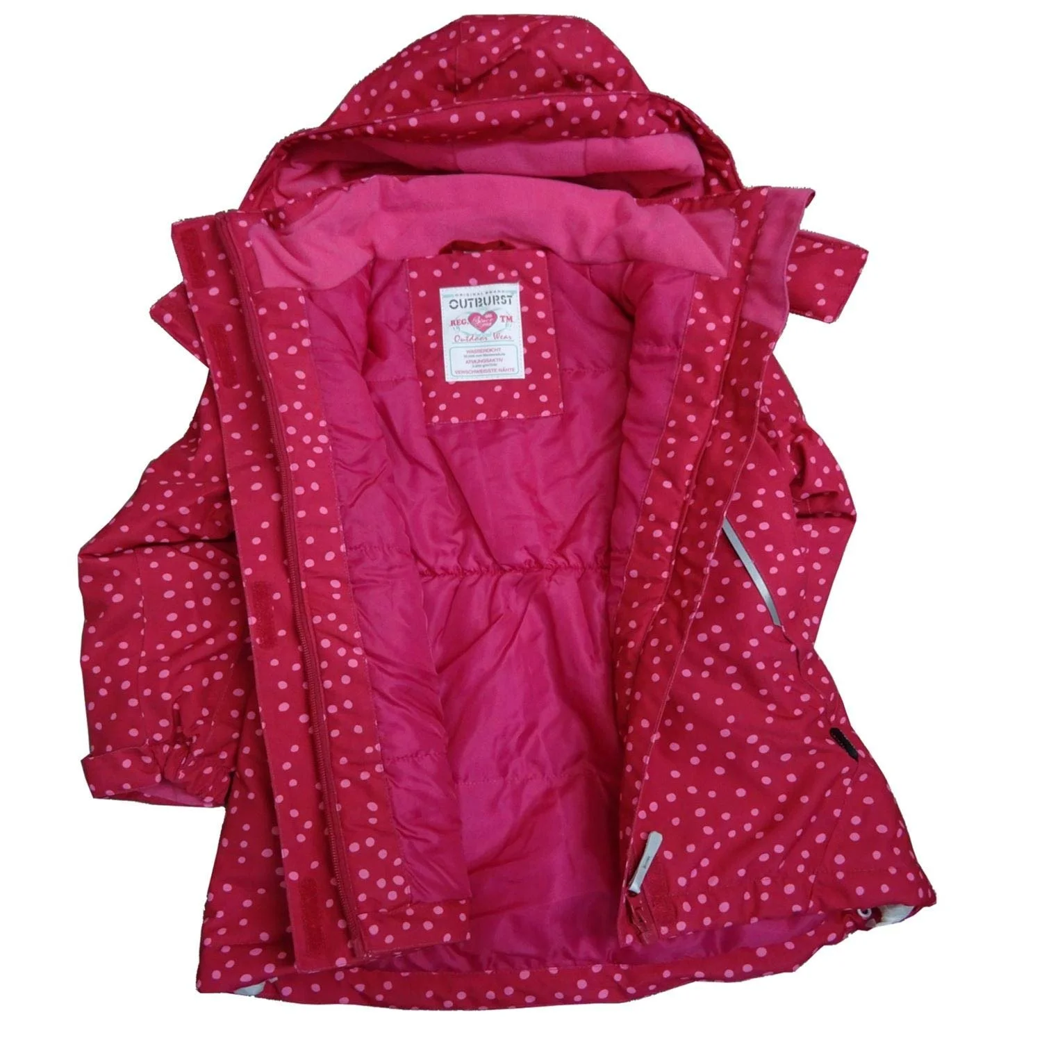Зимова куртка Outburst Функціональна рожева в горошок, фото №3