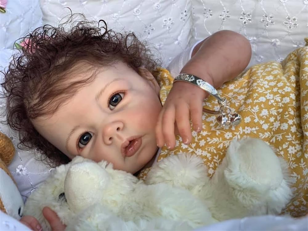 Кукла Anano Reborn Baby Girl Toddler 50 см Реалистичная силиконовая с повязкой, фото №3