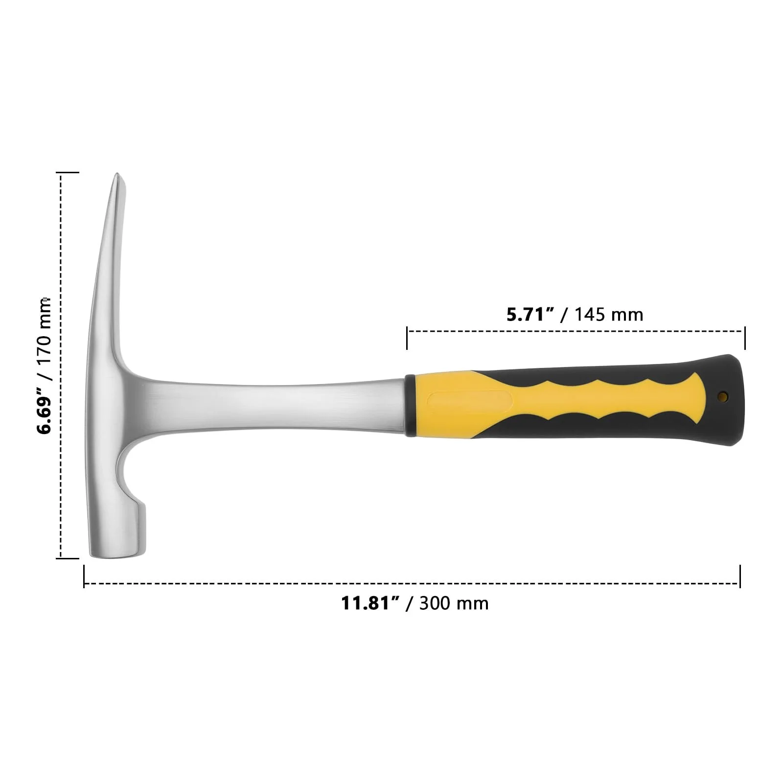 Геологический молоток ZOENHOU Carbon Steel 600 г 30 см, фото №2