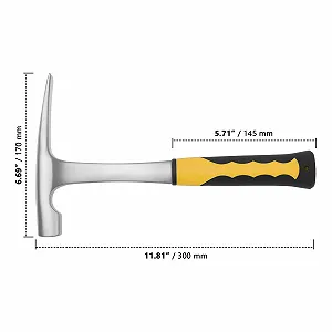 Геологический молоток ZOENHOU Carbon Steel 600 г 30 см synthetic.ua - Фото 1