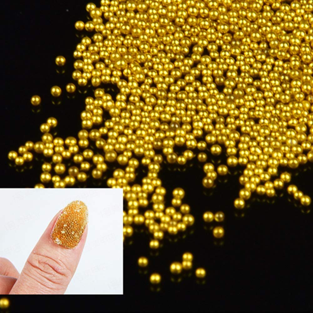 Набор для дизайна ногтей, круглые бусины, золотые разделители, свободные бусины для изготовления браслетов своими руками, золотистый, фото №4