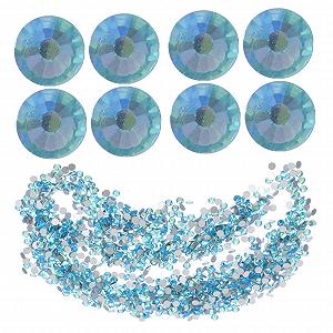 Стразы Плоские Healvian, 1440 шт, Стекло, Синие - Фото 1