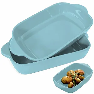 Купить Набор керамических форм для лазаньи 2 шт. прямоугольные с ручками 23,5 x 13,5 см - Фото 1 Набор керамических форм для лазаньи 2 шт. прямоугольные с ручками 23,5 x 13,5 см - Фото 1