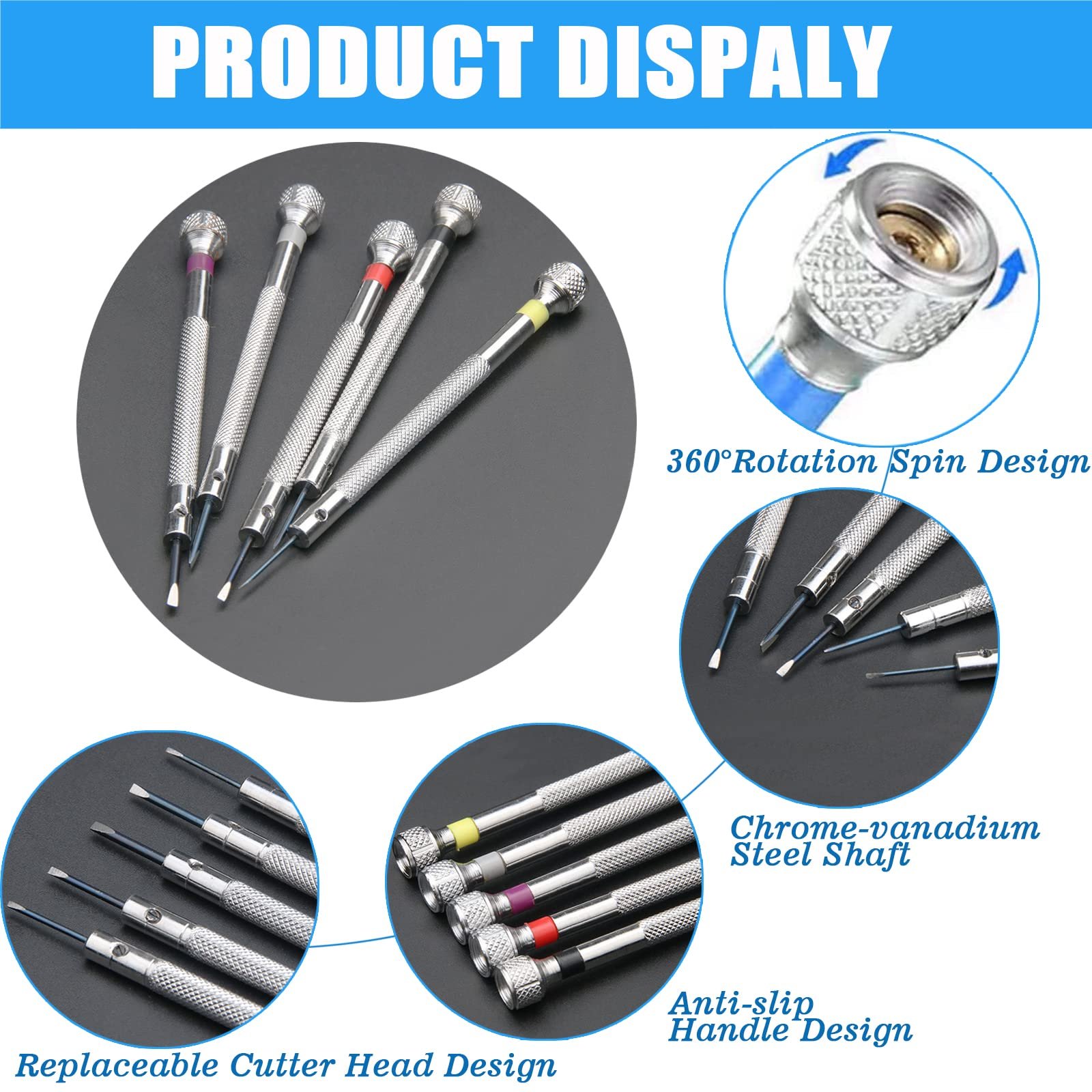 Набір викруток TCP з прецизійними гвинтами 10 шт. Чорний, фото №3 Набір викруток TCP з прецизійними гвинтами 10 шт. Чорний, фото №3