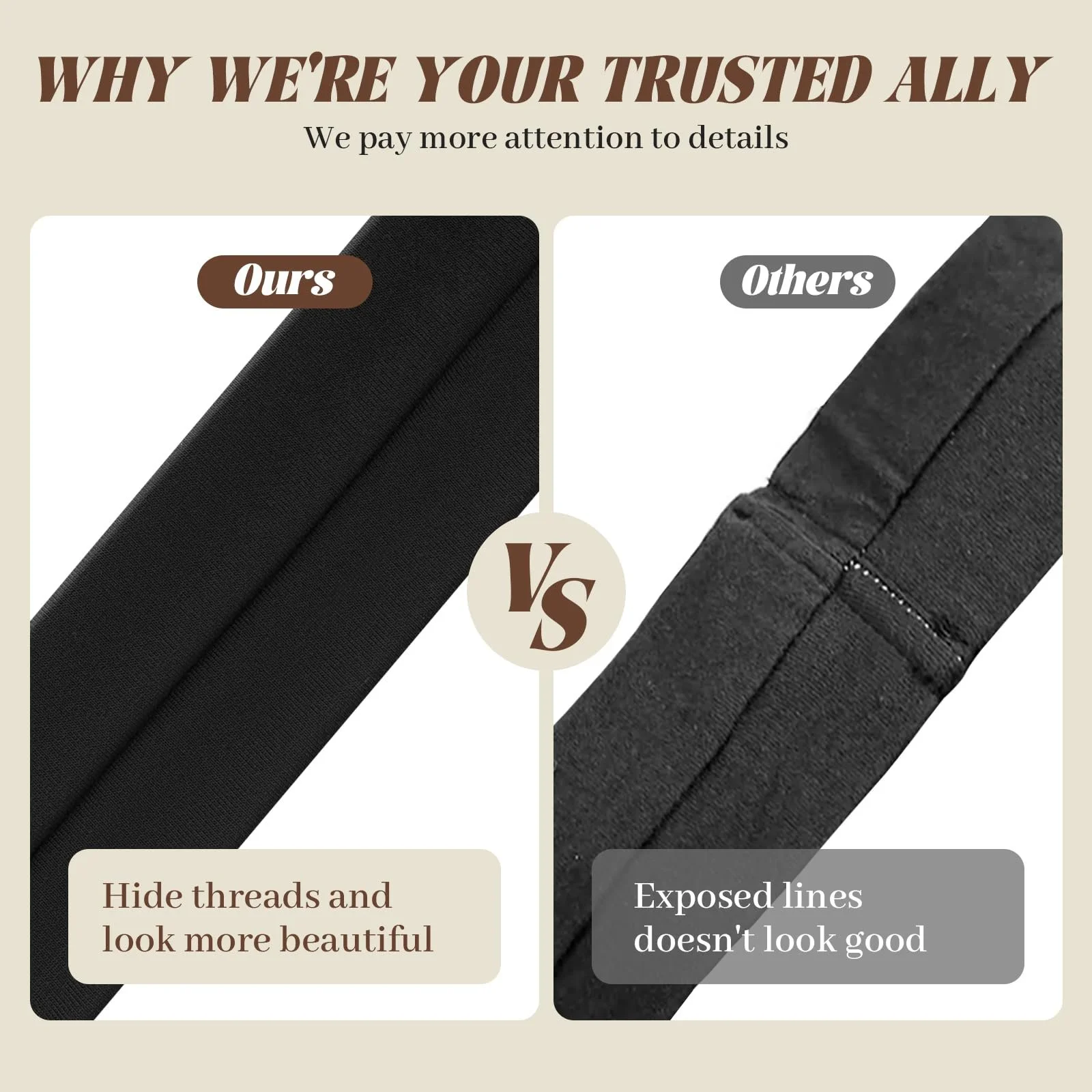 Спортивна Пов'язка на Голову Чорний, Набір з 6 штук, фото №3 Спортивна Пов'язка на Голову Чорний, Набір з 6 штук, фото №3