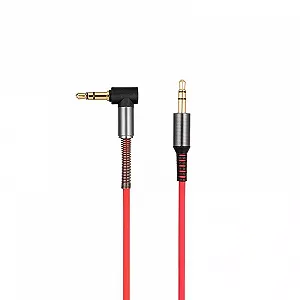 Кабель 3,5"-3.5" 1m Hoco Red (UPA-02) (пружина) synthetic.ua - Фото 1
