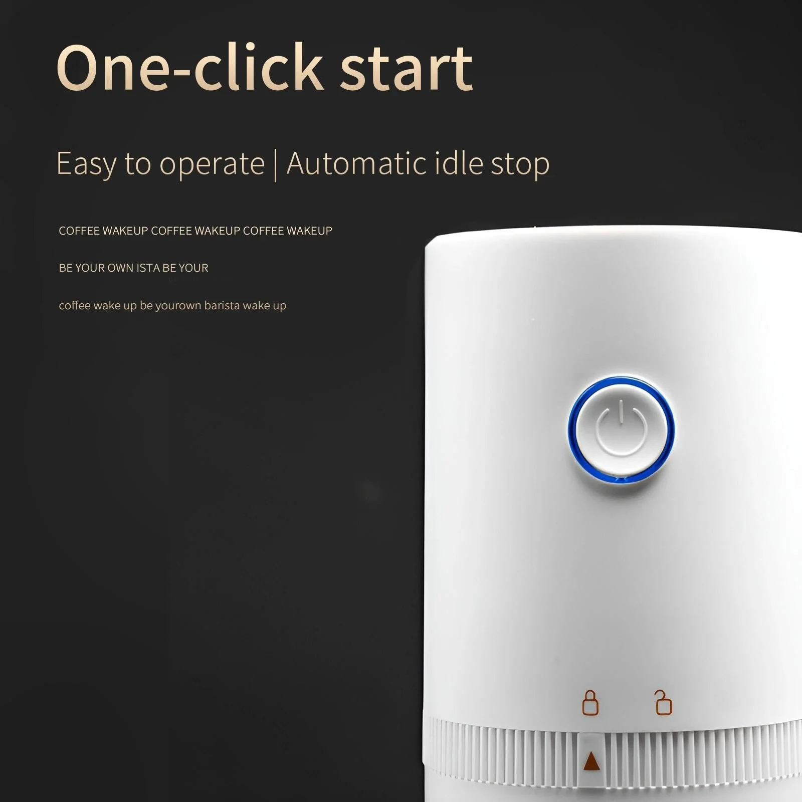 Електрична кавомолка Wancle 75 г, чорна, фото №4