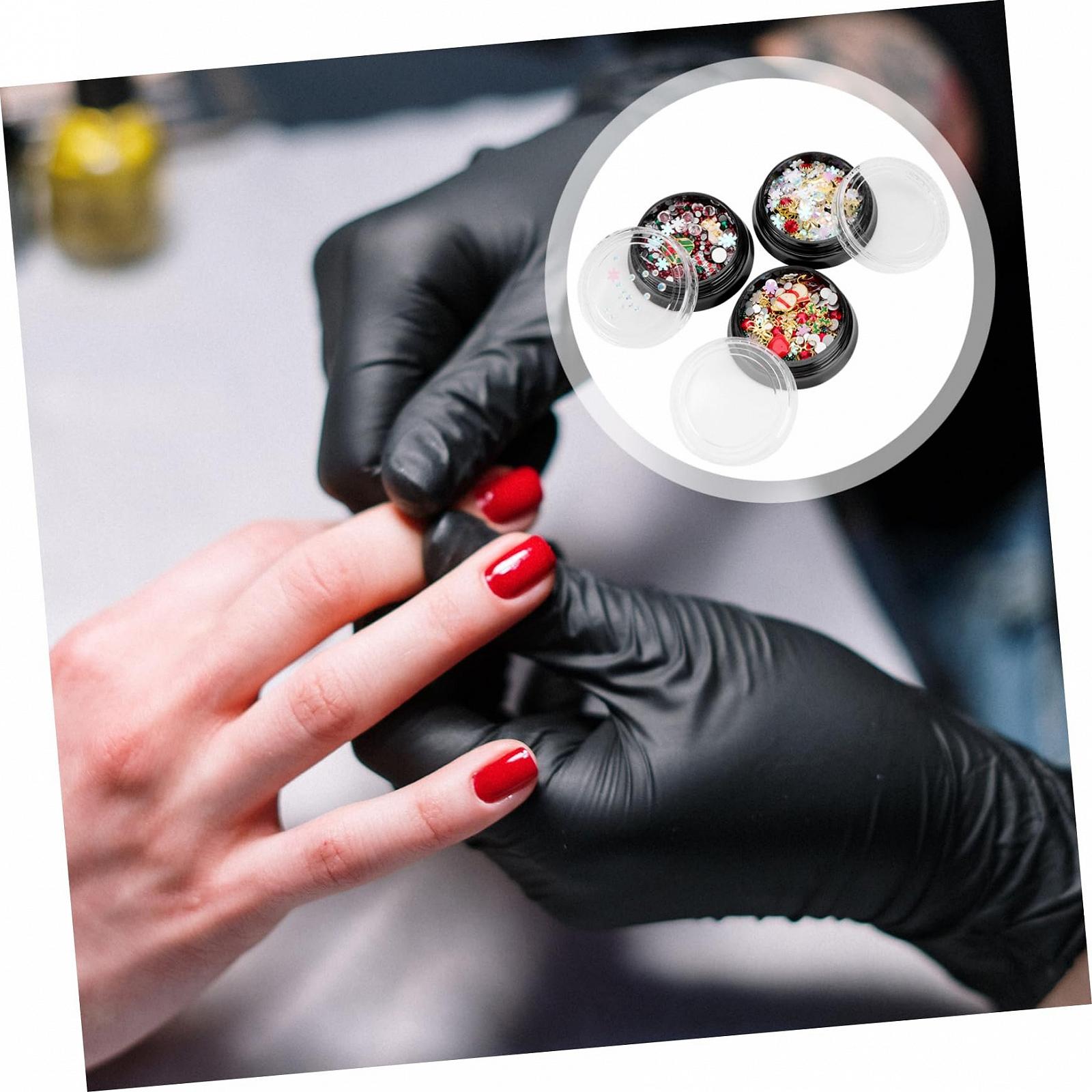 Стразы для ногтей FRCOLOR 6 наборов Рождественский декор для маникюра, украшения для ногтей, 3d серьги-шармы, фото №5