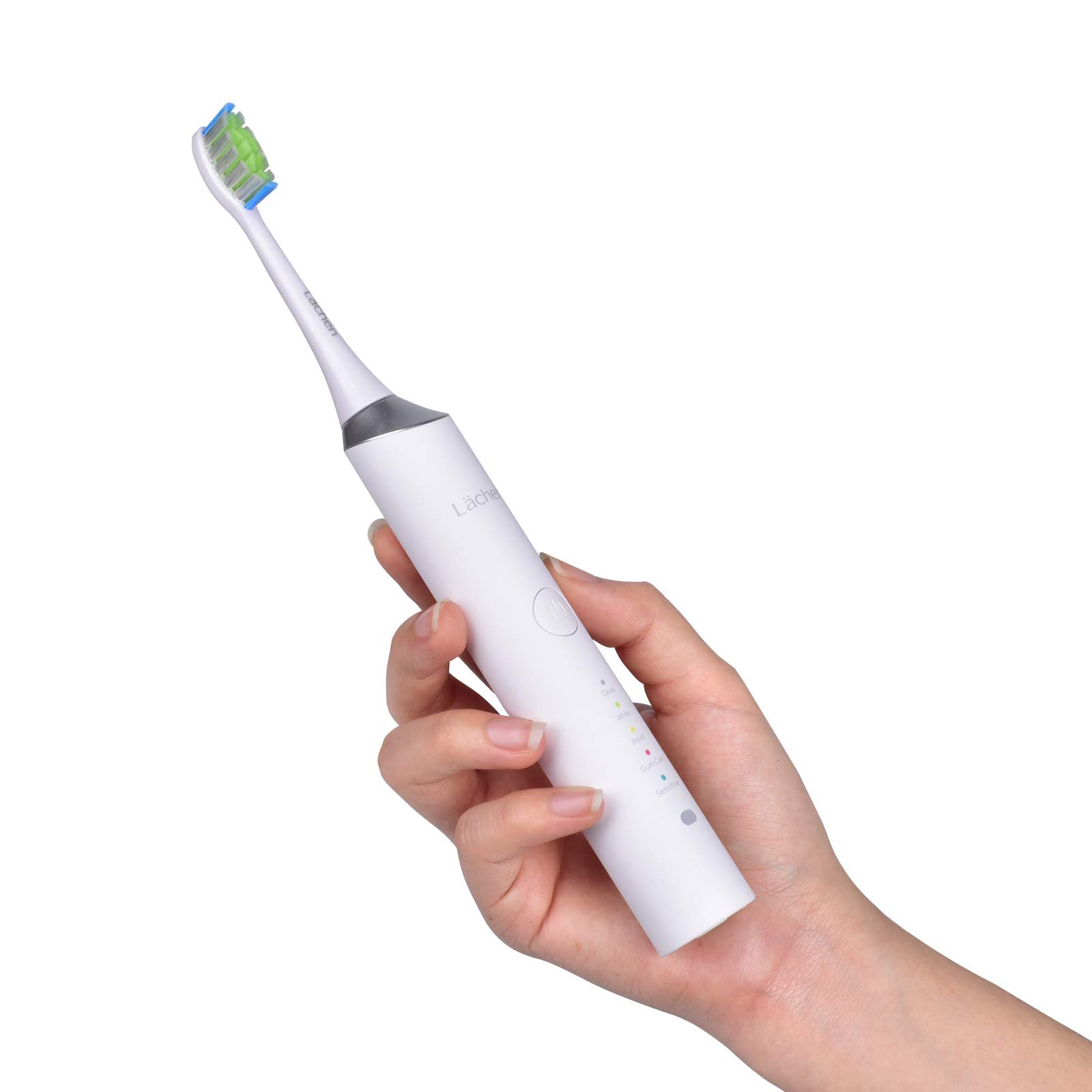 Електрична звукова зубна щітка Lächen 5 режимів дорожній футляр IPX7 Біла, фото №7