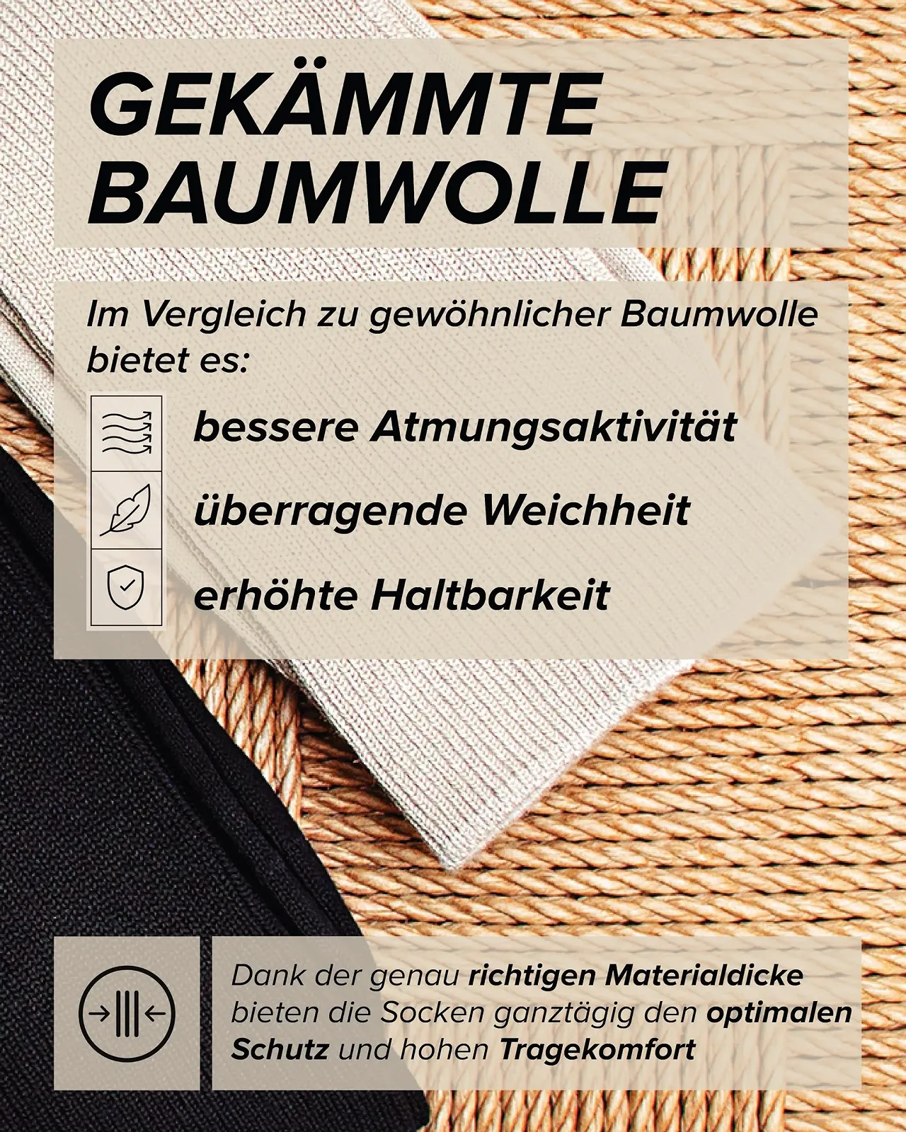 Диабетические носки vitsocks Женские Очень широкие без резинки (3 пары) Широкое голенище для отекших ног, хлопок, фото №5