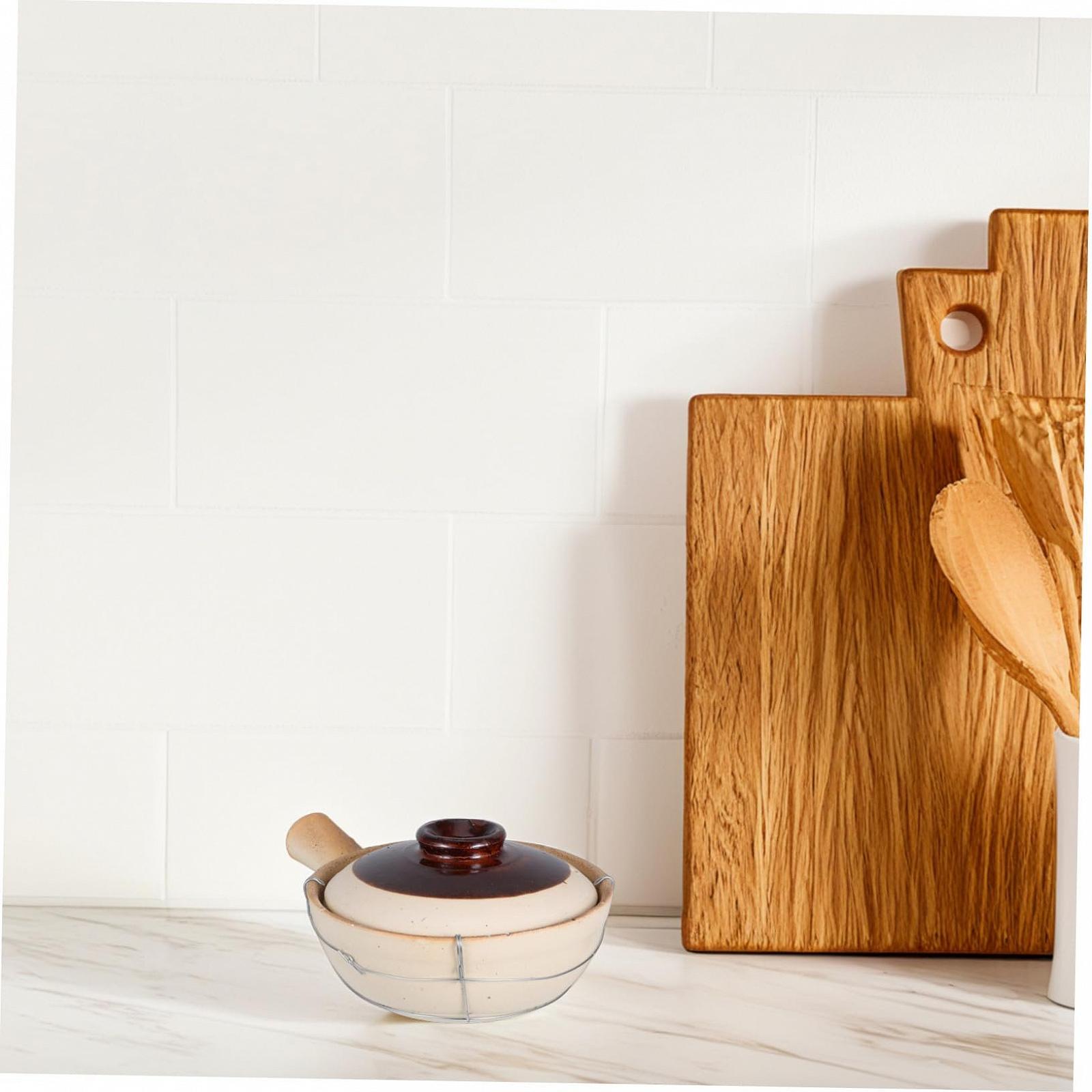 Глиняний горщик Керамічний Ківш для рису та супу з ручкою та дротовим тримачем Термостійкий, фото №4 Глиняний горщик Керамічний Ківш для рису та супу з ручкою та дротовим тримачем Термостійкий, фото №4